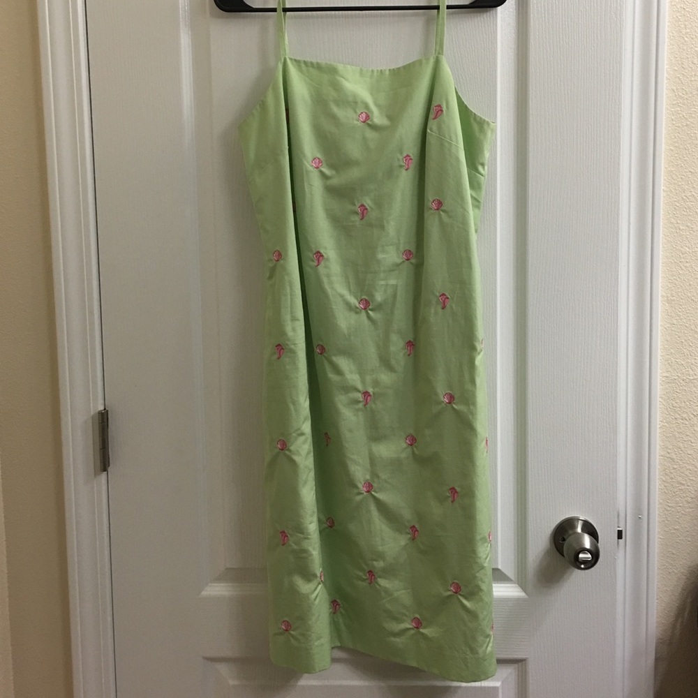 Brooks brothers spaghetti strap sea shell dress